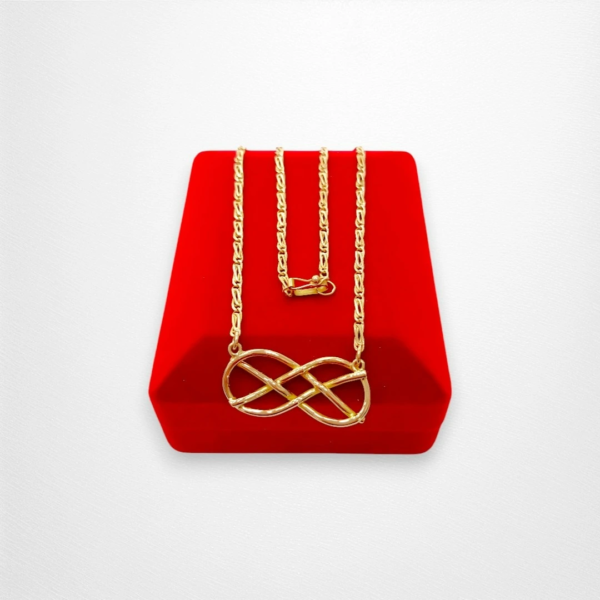 Cadena Mónaco con Dije Infinito 18K