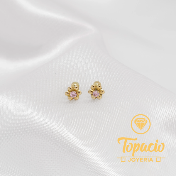 Abridor Flor Rosada 18K