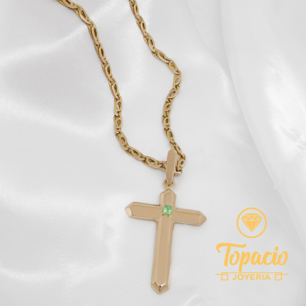 Cadena con Dije Cruz Personalizado 18K