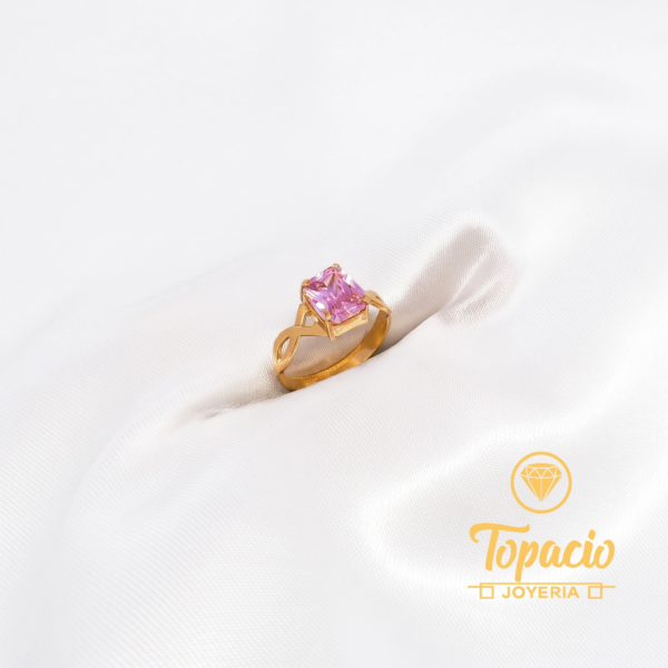 Anillo Infinito con Piedra 18K
