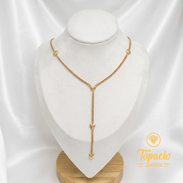 Collar Corazones 18K